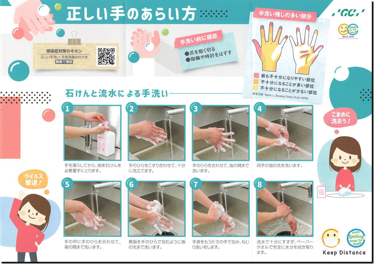 正しい手の洗い方 萬代歯科